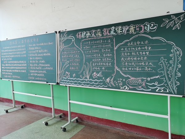 3月16日，尿素車間黑板報宣傳節(jié)水活動.jpg