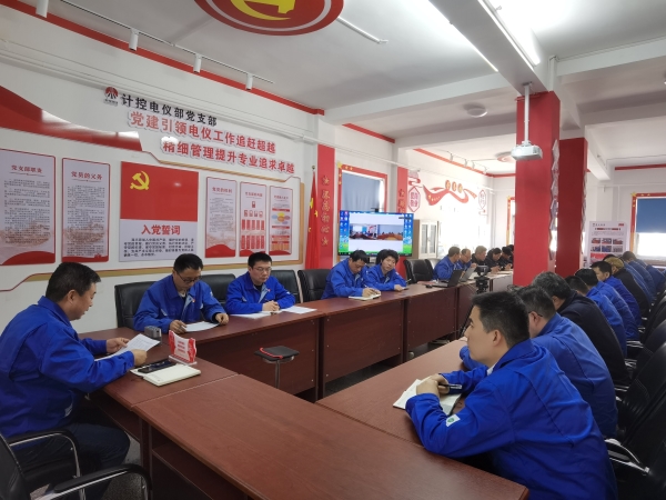 2025年3月，在支部學(xué)習(xí)會(huì)之余，計(jì)控電儀部黨支部書記王文波帶領(lǐng)黨員領(lǐng)導(dǎo)干部認(rèn)真梳理一二期檢修項(xiàng)目計(jì)劃.jpg